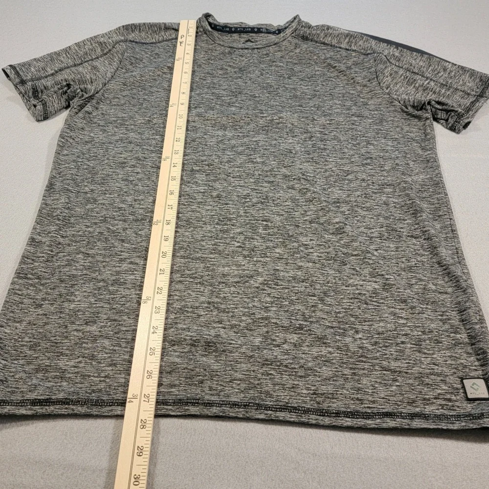 MTL LAB Performance Tee Gray Heather Activewear T-Shirt Workout Mens Size Medium - Picture 7 of 7